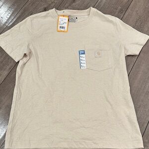 NWT Carhartt women’s pocket tee cream size small
